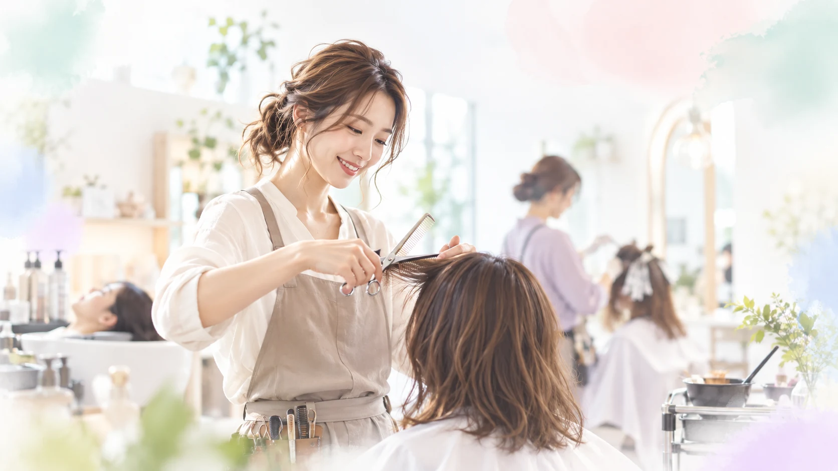 店舗によって異なる美容師の仕事内容をイメージしたセクション画像