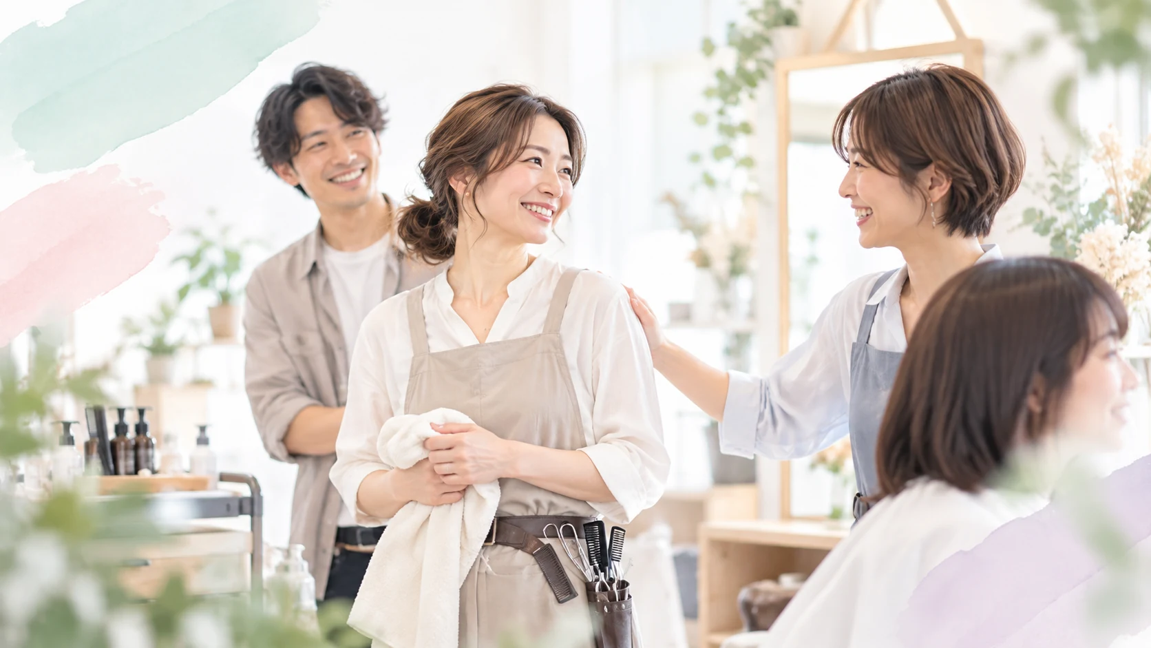 ブランクから美容師へ復帰する流れをイメージしたセクション画像