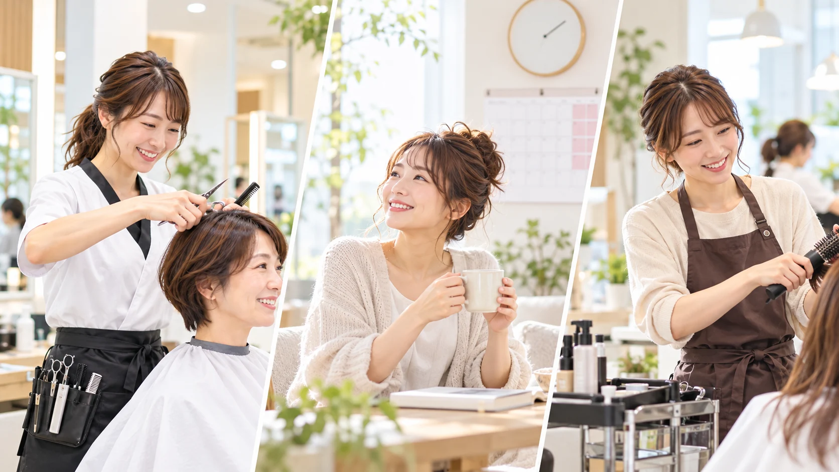 仕事と休日の両立を表現した美容師の働き方のイメージ写真